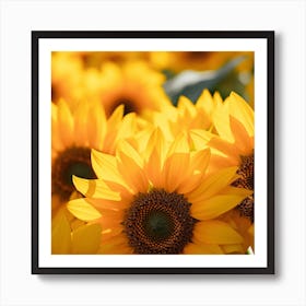 Sunflowers In The Field 1 Art Print