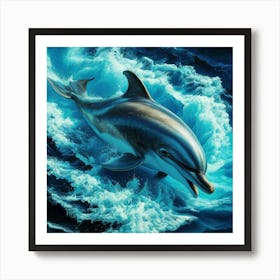 Dolphin In The Ocean Art Print