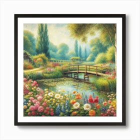 Garden Bridge Art Print