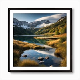 Lake In The Mountains 41 Art Print