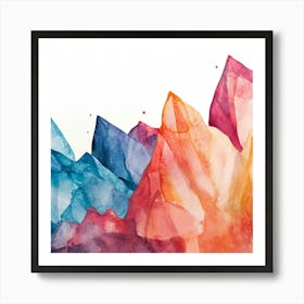 Watercolor Quartz Diamond Art Print