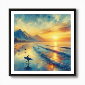 Sunset On The Beach 2 Art Print