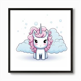 Unicorn In The Clouds 1 Art Print