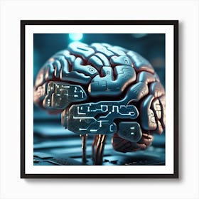 Artificial Intelligence Brain 39 Art Print