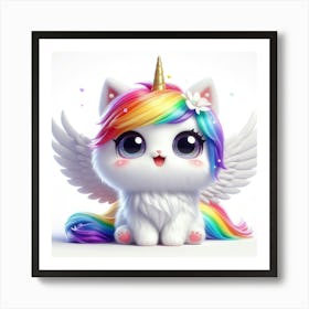 Unicorn Cat, caticorn 7 Art Print