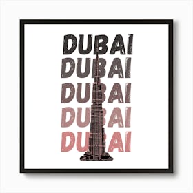 Dubai Burj Khalifa Art Print