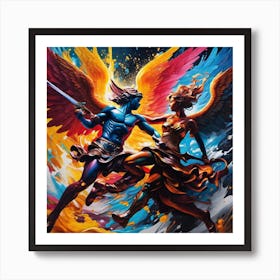 Angels And Demons Art Print