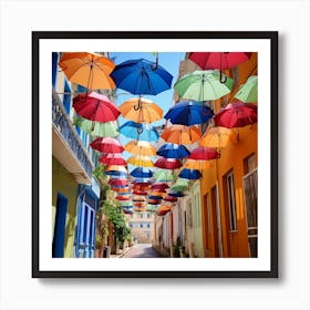 Colorful Umbrellas 2 Art Print