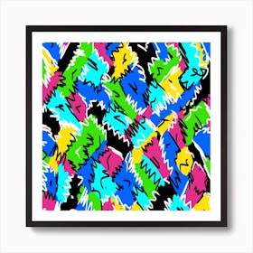 Colorful Shapes Abstract Art Print