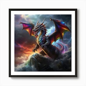 Rainbow Dragon Art Print