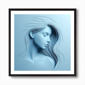 Silhouette a woman 2 Art Print