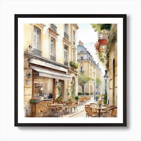 Paris Street Cafe Art Print