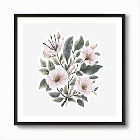 Pink Flowers 17 Art Print