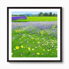 Wildflowers In The Meadow 13 Art Print