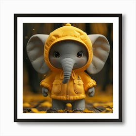 Rainy Day Elephant Art Print