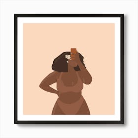 Black Queen Square Art Print