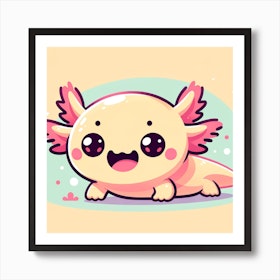 Best Axolotl Dad Ever,Cute Funny Axolotl Art Print by Fabvity