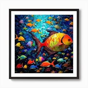 Colorful Fish In The Ocean 1 Art Print