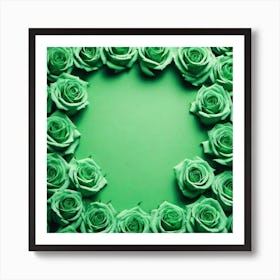 Green Roses 24 Art Print