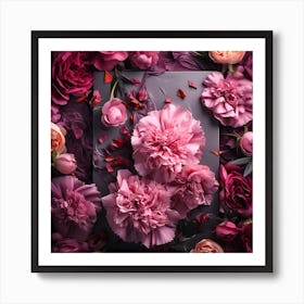 Pink Carnations 3 Art Print