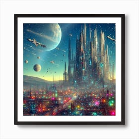 Futuristic City 67 Art Print