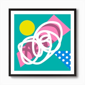 Bold Colourful Abstract Art Print 4 Art Print