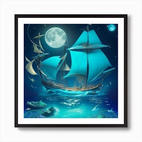Rpg 40 Envision A Captivating Scene Of A Mystic Pirate Ship Ad 2 Art Print
