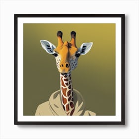 Giraffe in Suit Art Print