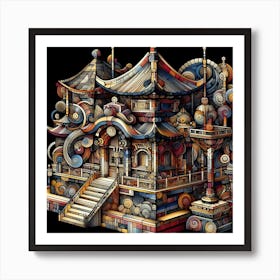 Chinese Temple Art Print