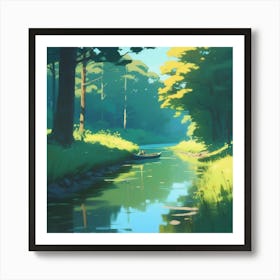 River In The Woods 4 Art Print