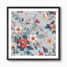 Floral Pattern 1 Art Print