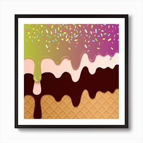 Ice Cream Background 3 Art Print