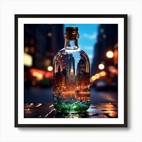 New York City In A Bottle Art Print