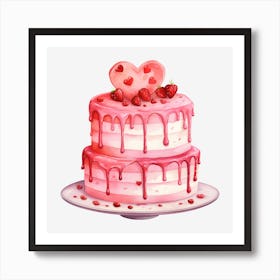 Valentine'S Day Cake 12 Art Print