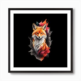 Fox Tattoo Art Print