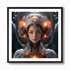 Futuristic Woman Art Print