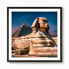 Sphinx And Pyramids Poster