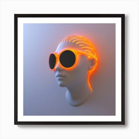 Neon Head Art Print