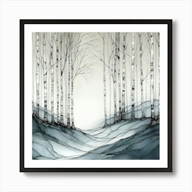 Birch Forest Poster