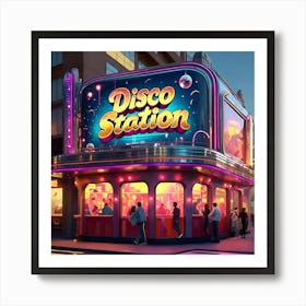 Disco Station 3 Art Print