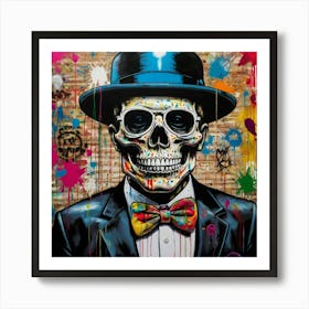 Skeleton In A Suit Art Print