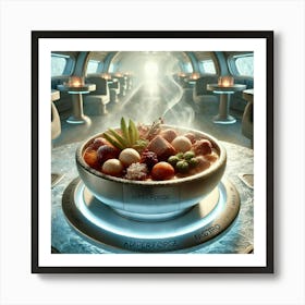 A Futuristic Dish Called Kuiper Forge Stew, Serv Art Print