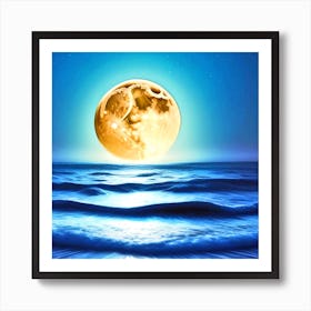 Full Moon Over The Ocean 59 Art Print