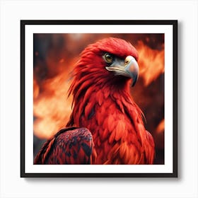 Crimson Phoenix: Harbinger of Resurrection Art Print