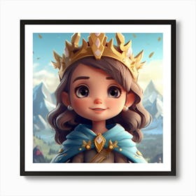 Princess In A Crown Art Print