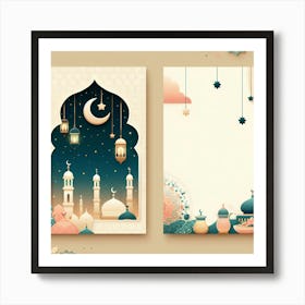 Ramadan Greeting Card 1 Art Print