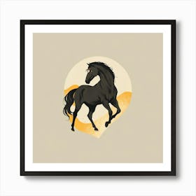 Black Horse 6 Art Print