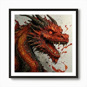 Red Dragon 2 Art Print