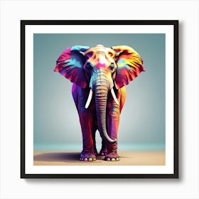 Colorful Elephant 3 Art Print