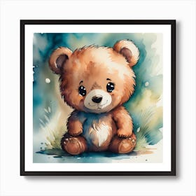 Cute Teddy Bear Art Print